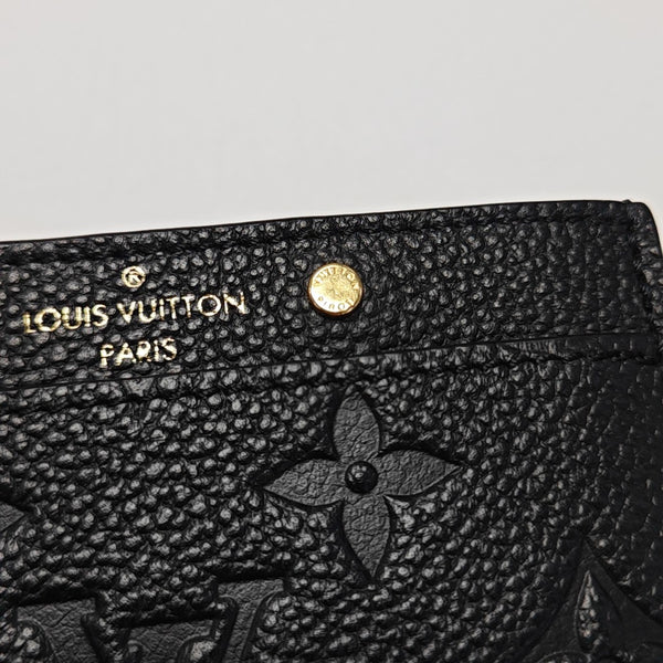 Monogram Calfskin Card Holder Black