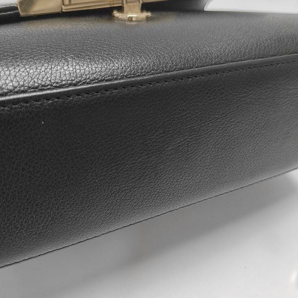 LABEL CLICK Quilted Calfskin Black