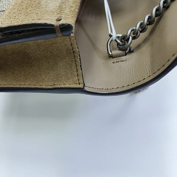 Dionysus Super Mini Monogram Coated Canvas Beige
