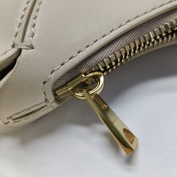 Leather Shoulder Bag White