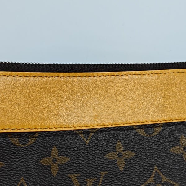 DAILY Monogram Coated Canvas Brown
