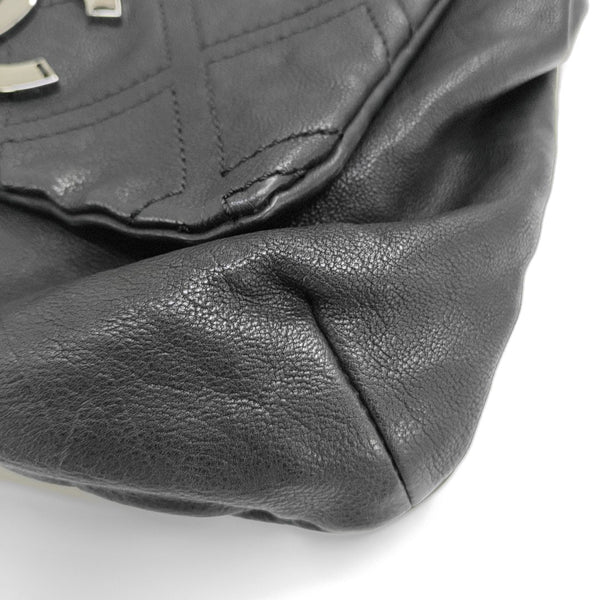 Quilted Calfskin Shoulder Bag Black