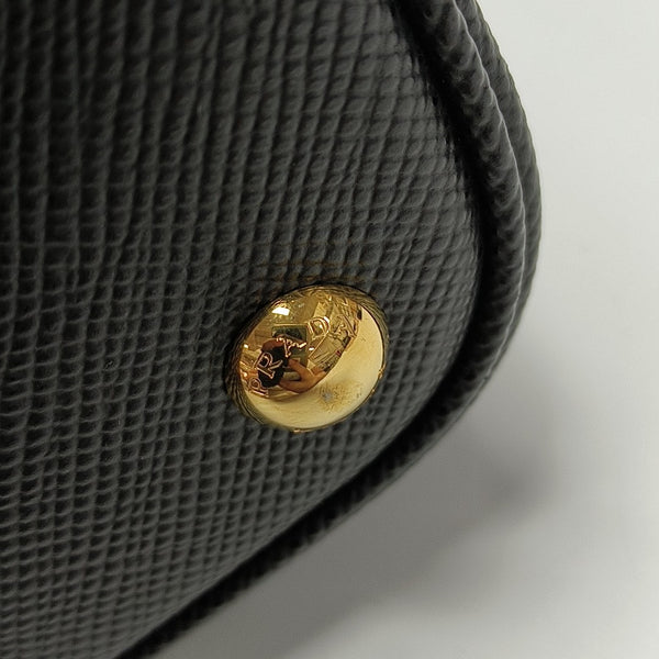 Panier Medium Saffiano Calfskin Black