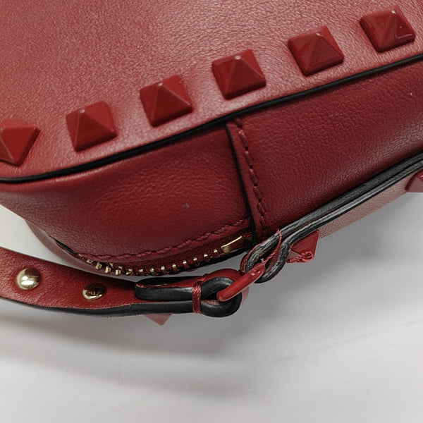 Leather Shoulder Bag Red