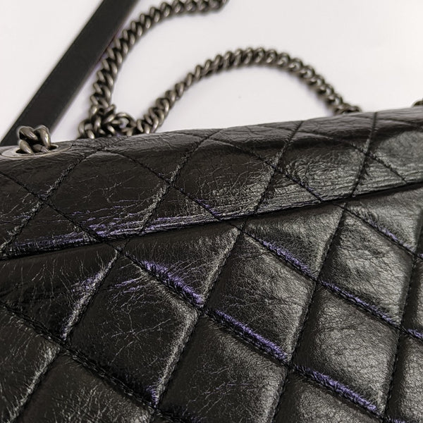 CC CROWN Quilted Calfskin Black