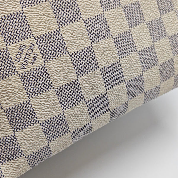 NEVERFULL MM Lona Recubierta Damier Azur Blanca