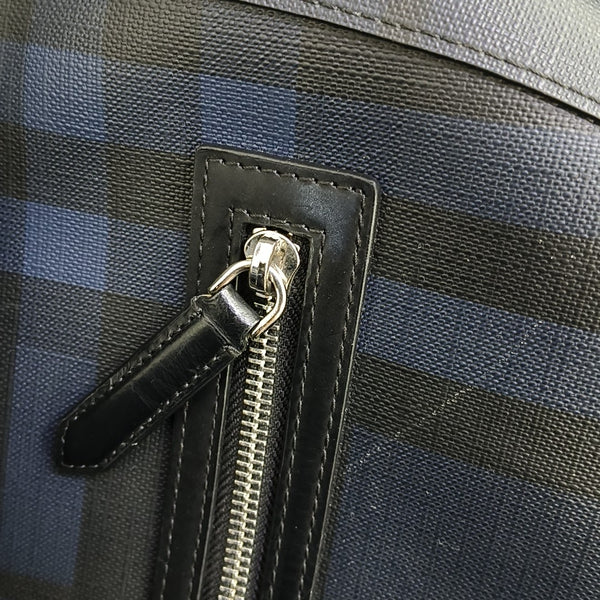 Coated Canvas Backpack Blue
