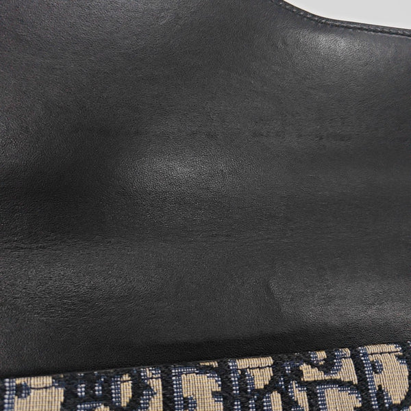 Oblique Canvas Clutch Blue