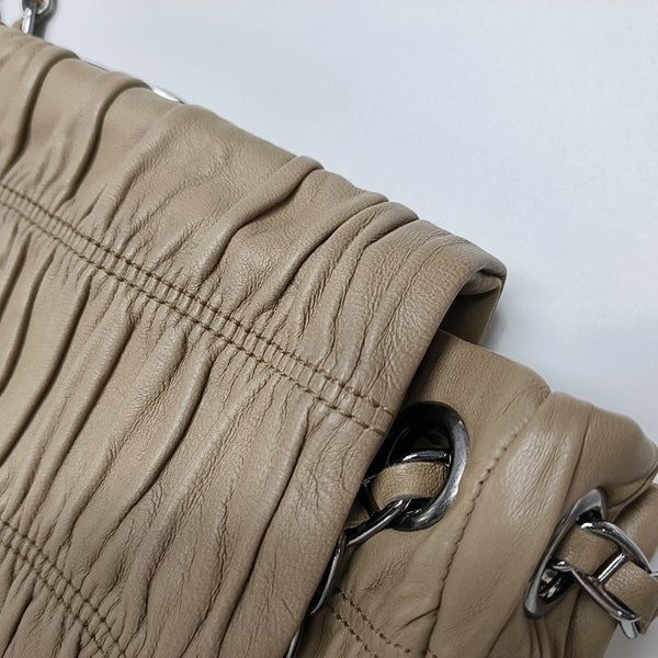 Gaufre Quilted Lambskin Beige