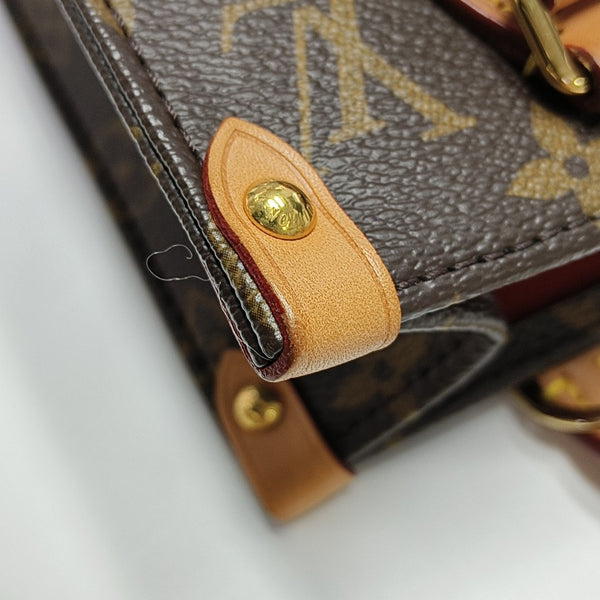 SAC PLAT BB Monogram Coated Canvas Brown