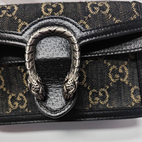 Authenticated pre-owned Dionysus Super Mini Monogram Denim Black - Shoulder Bag at Looply