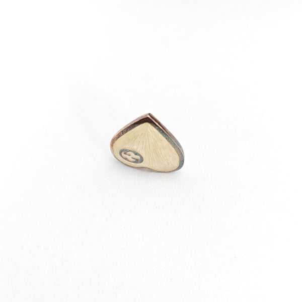 Metal Beige Stud Earrings
