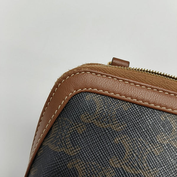 Authenticated pre-owned TRIOMPHE CANVAS Mini Coated Canvas Brown - Shoulder Bag at Looply