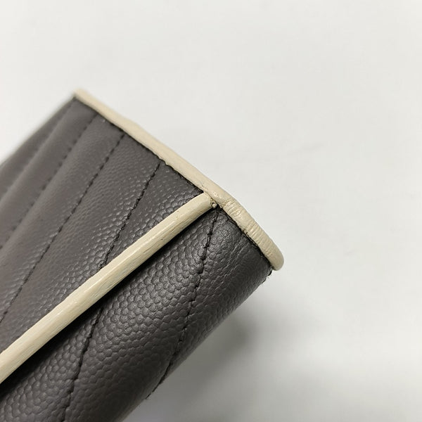 Calfskin Card Holder Gray