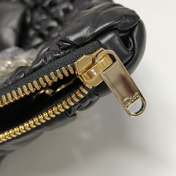 Crunchy Medium Cannage Calfskin Black