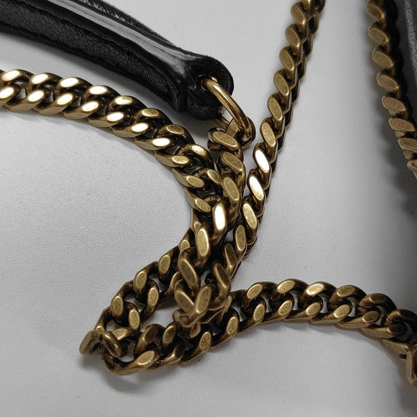 LOULOU Chevron Lambskin Black