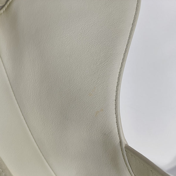 Saddle Small Calfskin White