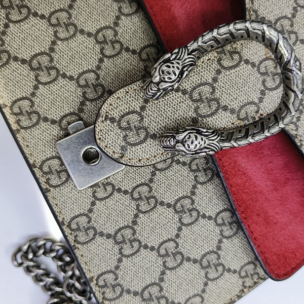 Dionysus Mini Monogram Coated Canvas Beige