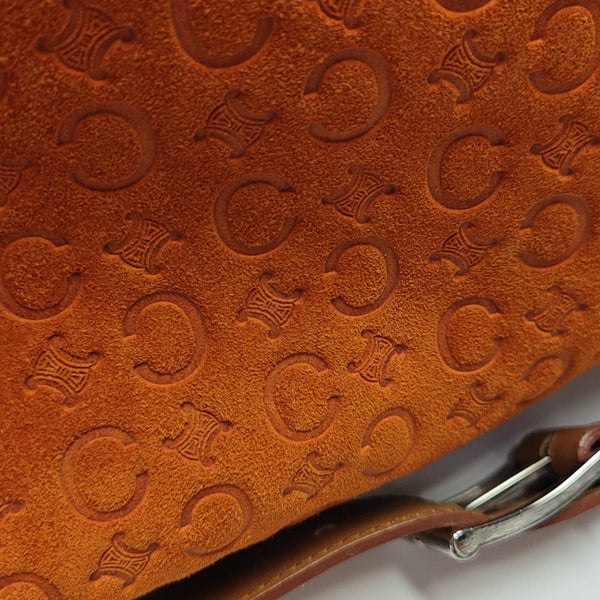 Suede Top Handle Bag Orange