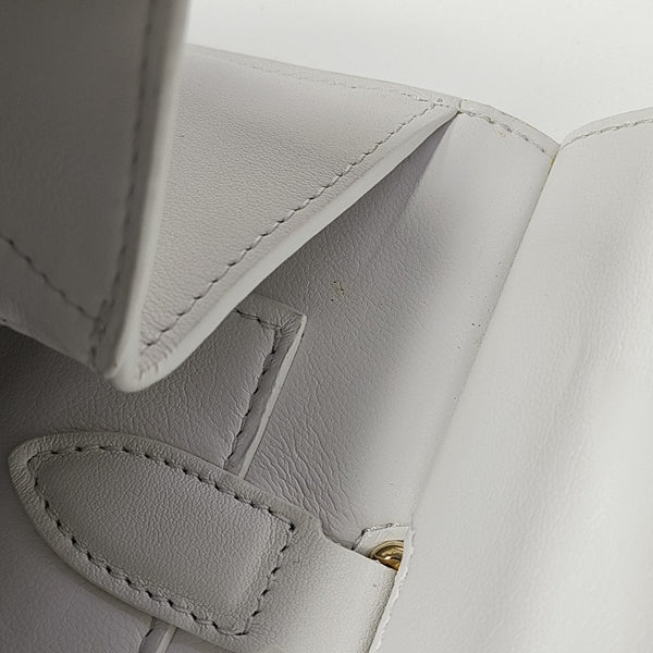 Quilted Calfskin Top Handle Bag White