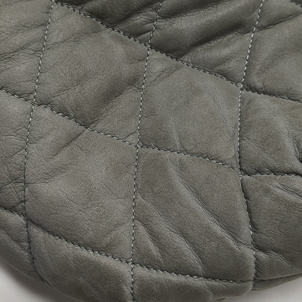 THE MIX Large Quilted Calfskin Gray
