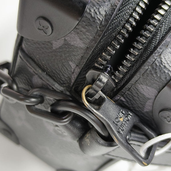 SOFT TRUNK Mini Monogram Coated Canvas Black