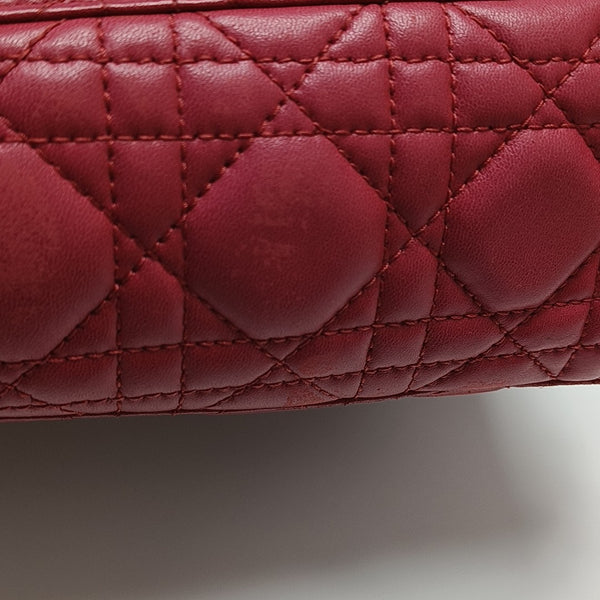 Lady Dior Small Cannage Lambskin Red