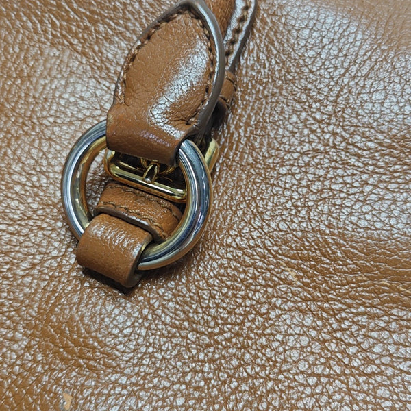 Calfskin Shoulder Bag Brown