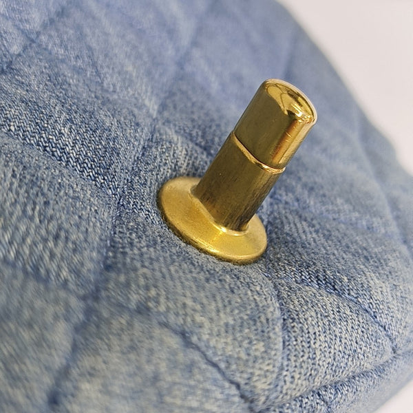 CLASSIC FLAP Mini Quilted Denim Blue