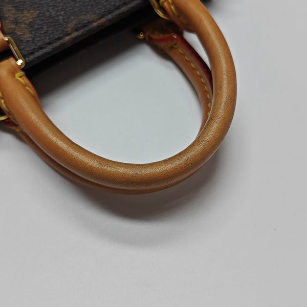 SAC PLAT Mini Monogram Coated Canvas Brown