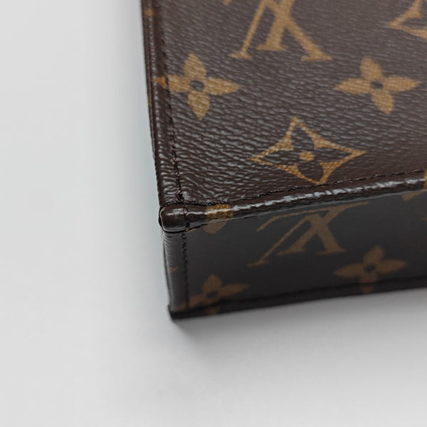 SAC PLAT Mini Monogram Coated Canvas Brown