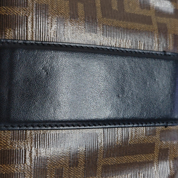 Double F Small Coated Canvas Brown