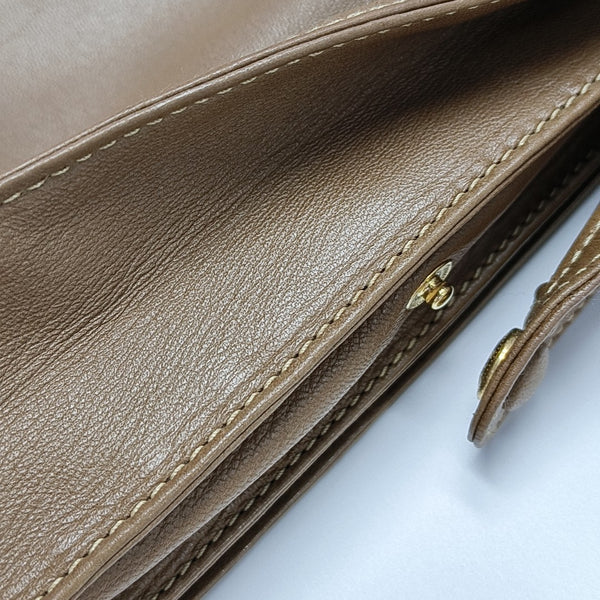 Lambskin Shoulder Bag Brown