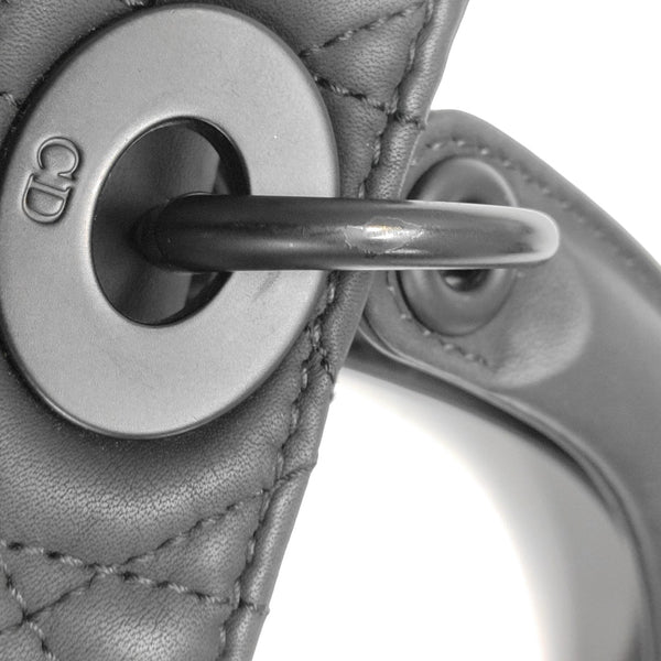 Lady Dior Mini Cannage Calfskin Black