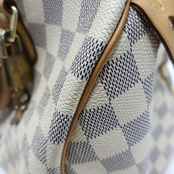 SPEEDY 30 Damier Azur Coated Canvas White