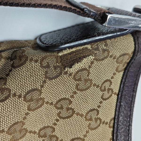 Monogram Canvas Shoulder Bag Beige