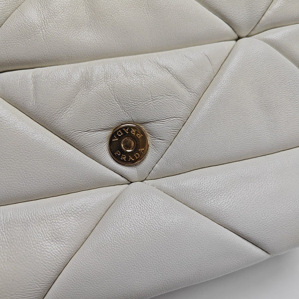 System Quilted Lambskin White