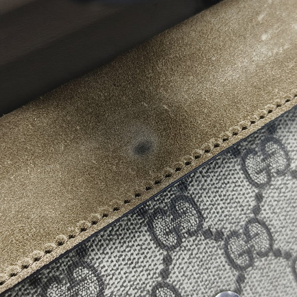 Dionysus Super Mini Monogram Coated Canvas Beige