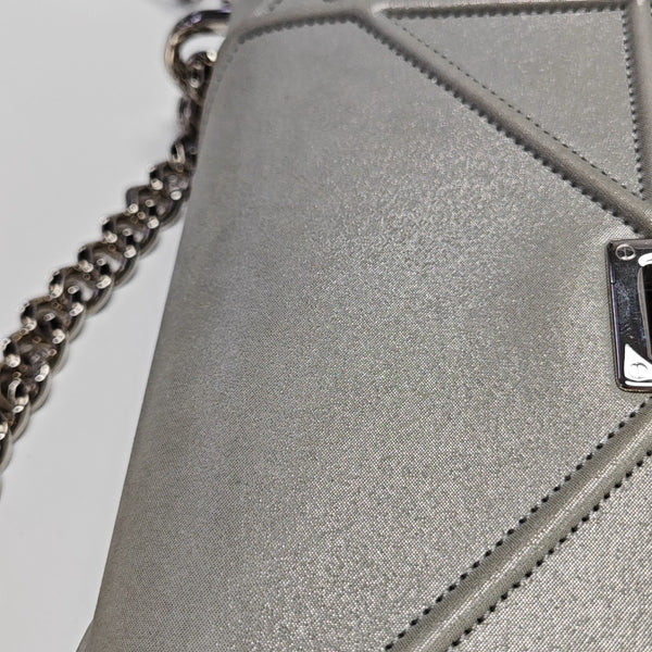 Diorama Small Cannage Calfskin Silver
