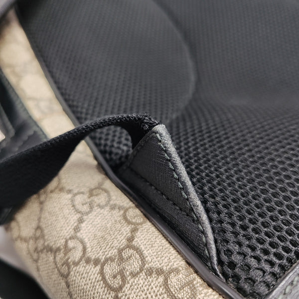 Monogram Coated Canvas Backpack Black