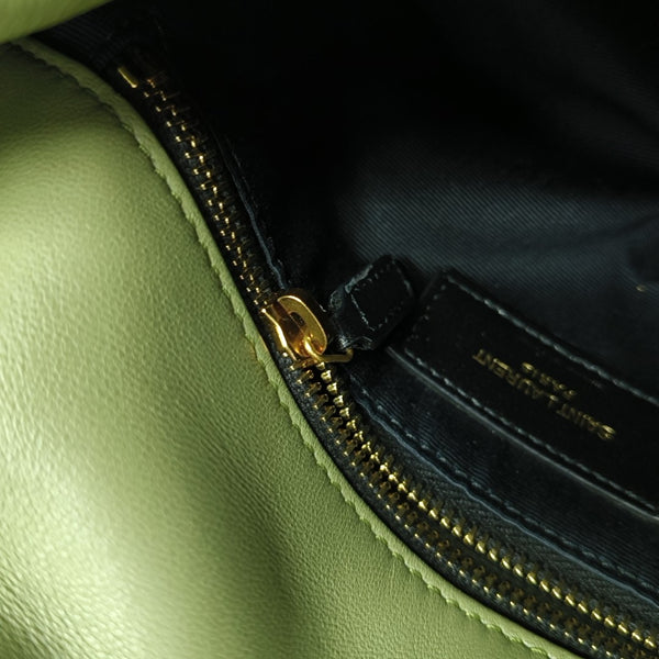 PUFFER Mini Chevron Lambskin Green