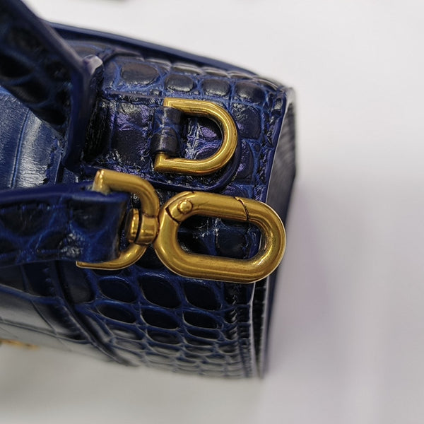 Hourglass S Calfskin Blue