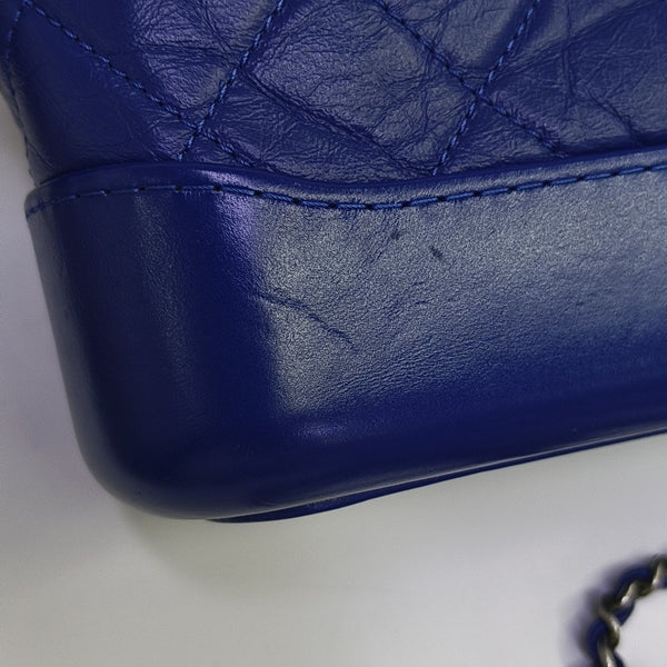 GABRIELLE Small Quilted Calfskin Blue