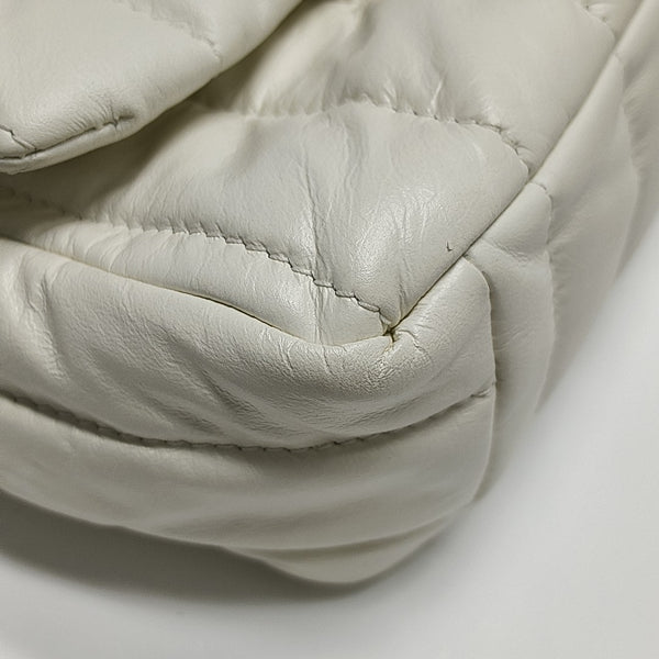 BB Quilted Calfskin White