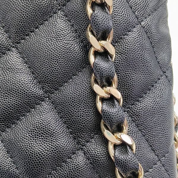23K Quilted Calfskin Black