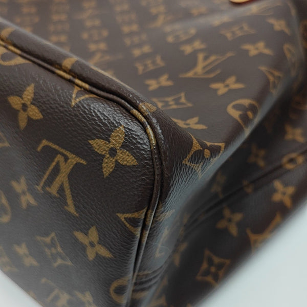 NEVERFULL MM Monogram Coated Canvas Brown