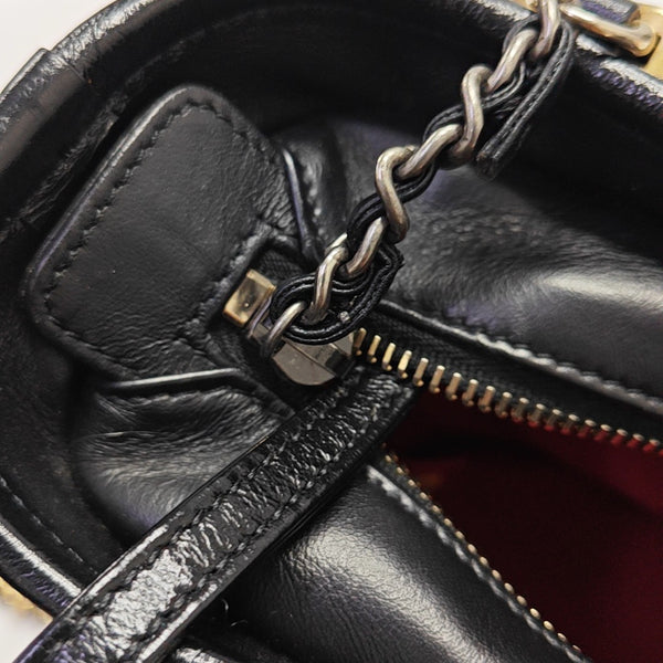 GABRIELLE Small Quilted Calfskin Black