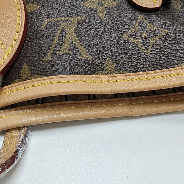 NEVERFULL MM Monogram Coated Canvas Brown