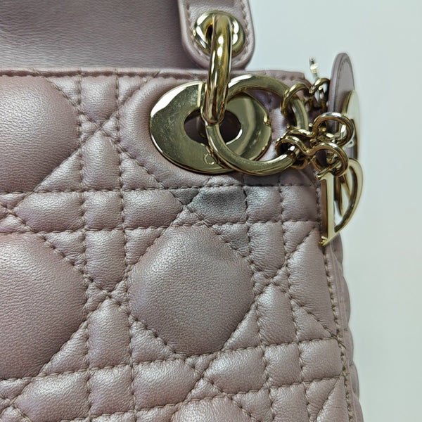 Lady Dior Mini Cannage Lambskin Pink