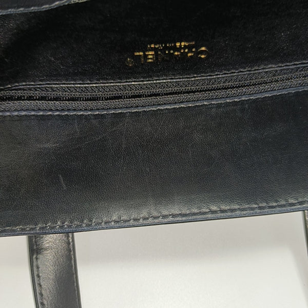 Quilted Patent Leather Tote Bag Black